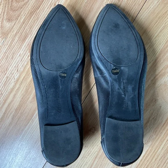 Essex Lane El-Aleanor Black Leather Pointy Loafers Size 7.5 M - Picture 7 of 9